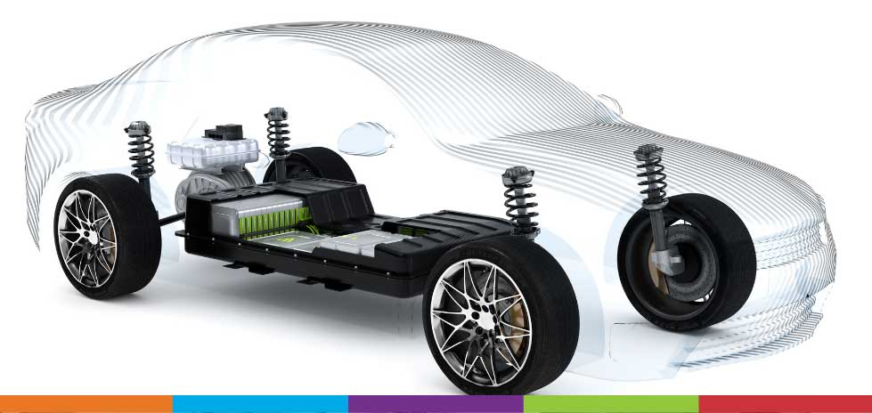Electric Vehicle EV XRay Wheels Suspension Battery
