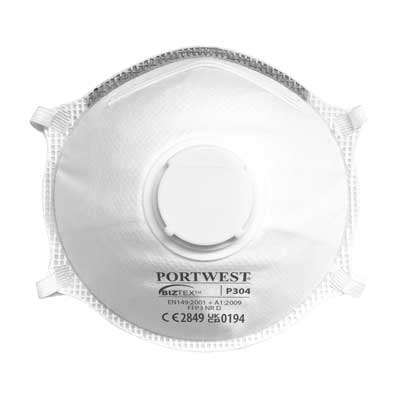 Portwest P304 FFP3 Valved Dolomite Light Cup Respirator