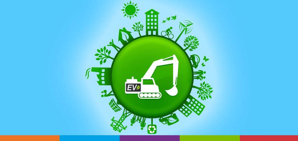 EV Digger Construction Green Globe