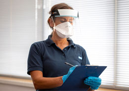 NHS Worker PPE Clipboard Face Visor Mask Gloves